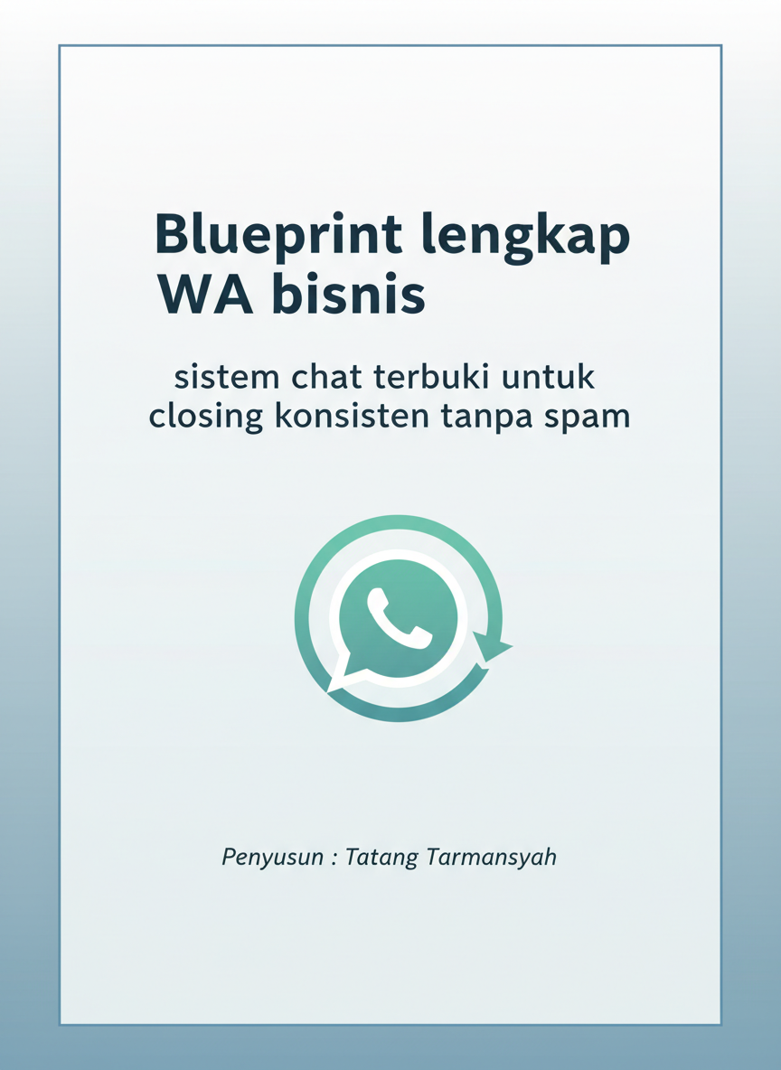 Blueprint lengkap WA bisnis : sistem chat terbukti untuk closing konsisten tanpa spam