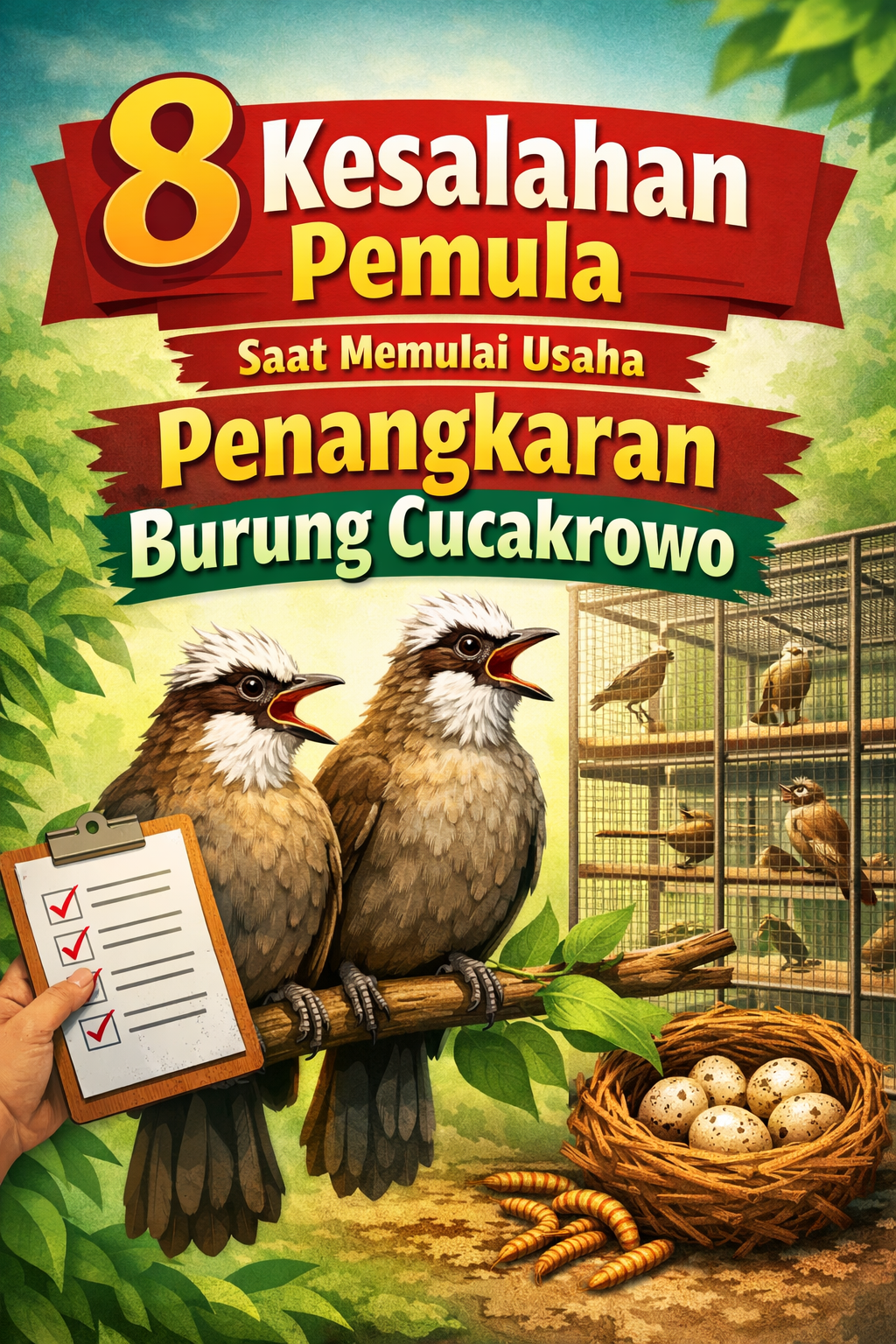 8 Kesalahan Pemula saat Memulai Usaha Penangkaran Burung Cucakrowo