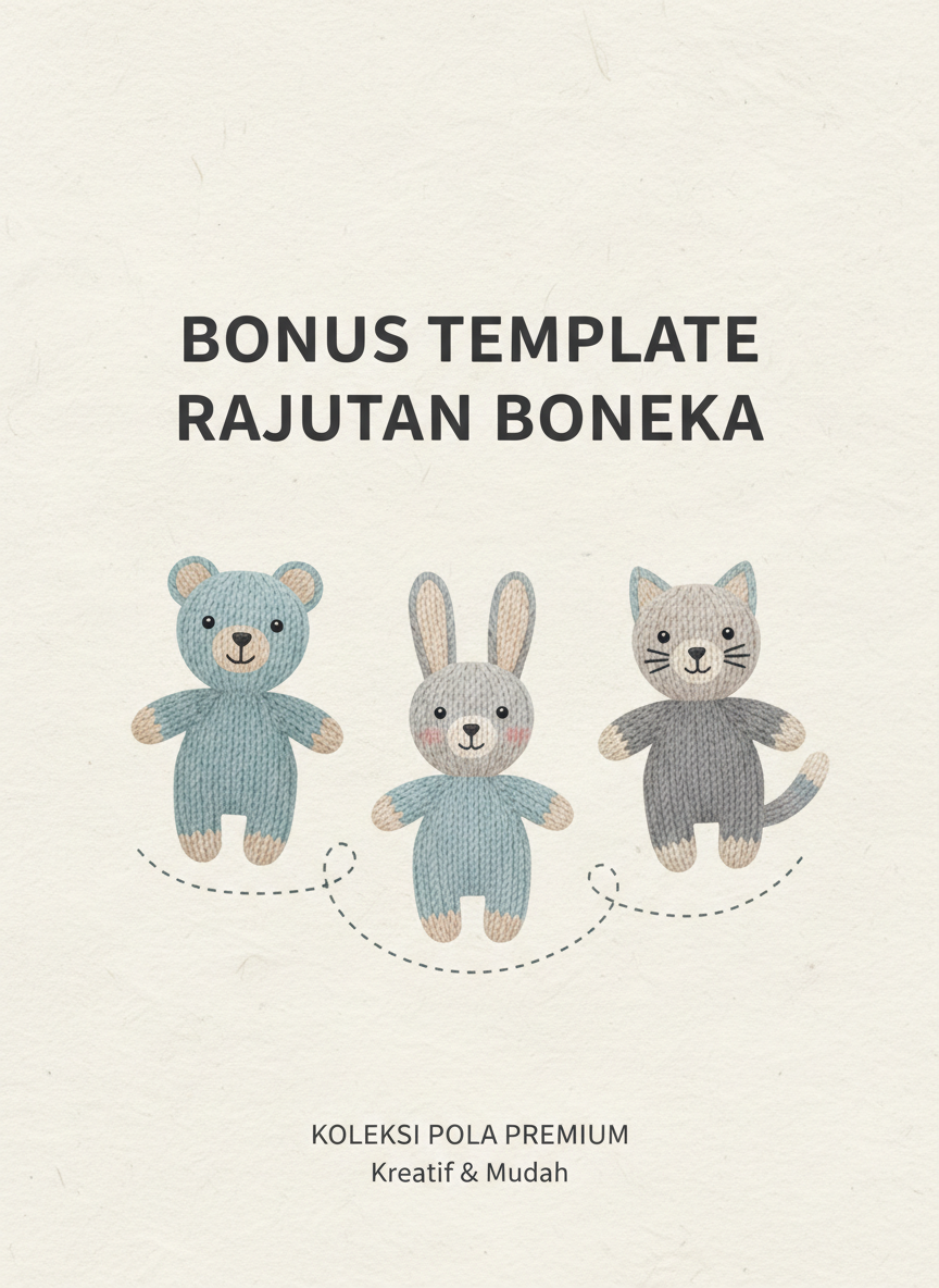 Bonus template rajutan boneka
