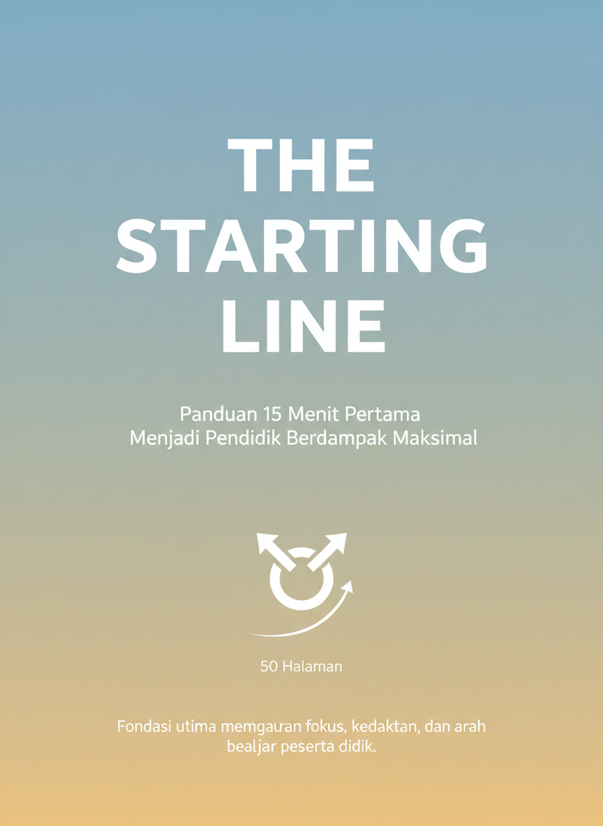 The Starting Line: Panduan 15 Menit Pertama Menjadi Pendidik Berdampak Maksimal. jadi 50 halaman