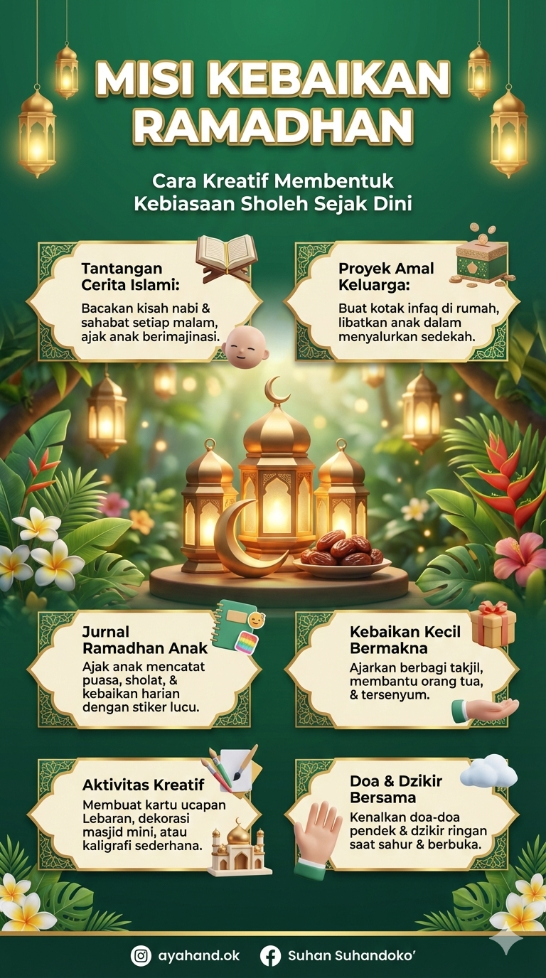 Workbook Ramadhan Anak untuk Orang Tua Muda: Cara Kreatif Membentuk Kebiasaan Sholeh Sejak Dini