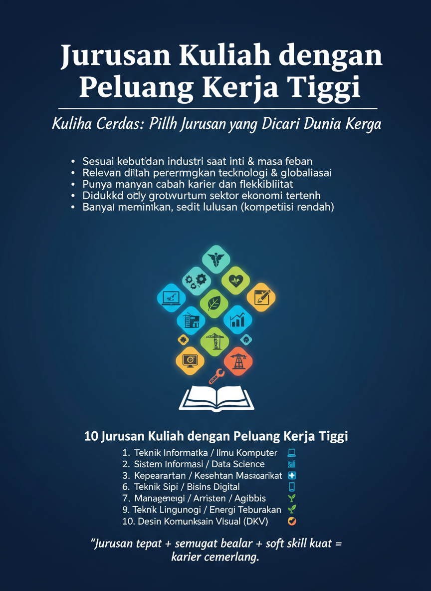 Jurusan Kuliah dengan Peluang Kerja Tinggi