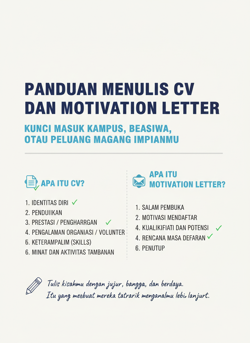 Panduan Menulis CV dan Motivation Letter