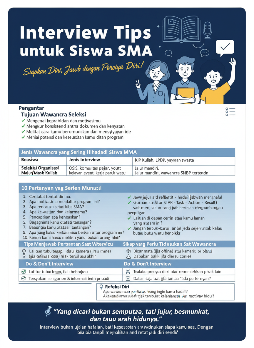Interview Tips untuk Siswa SMA