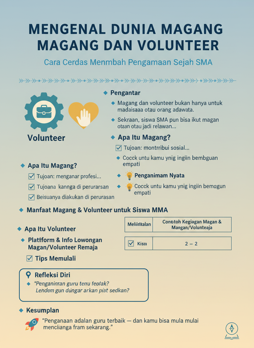Mengenal Dunia Magang dan Volunteer