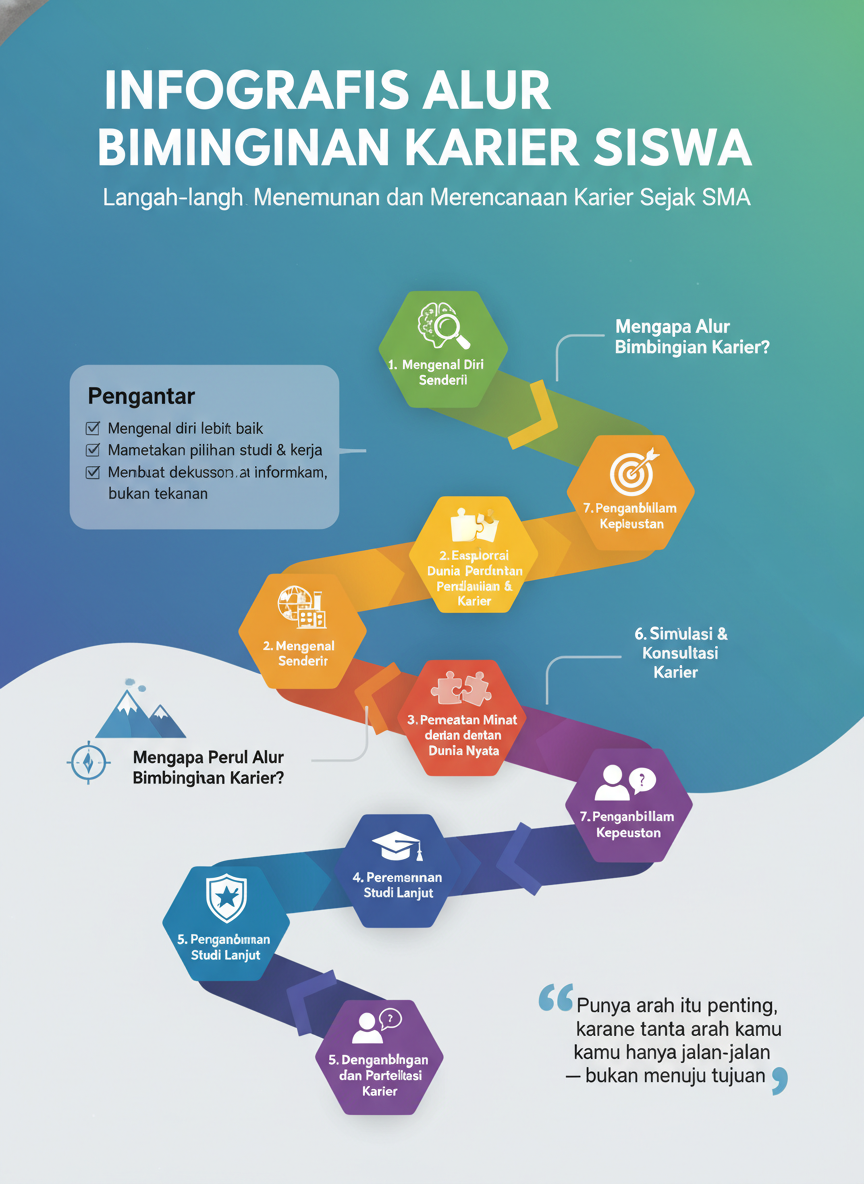 Infografis Alur Bimbingan Karier Siswa