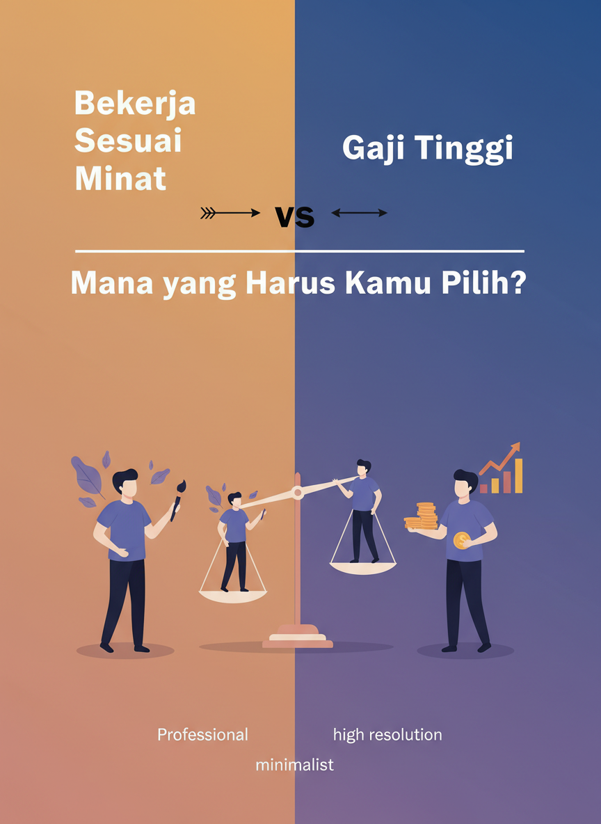 Bekerja Sesuai Minat vs Gaji Tinggi,Mana yang Harus Kamu Pilih?