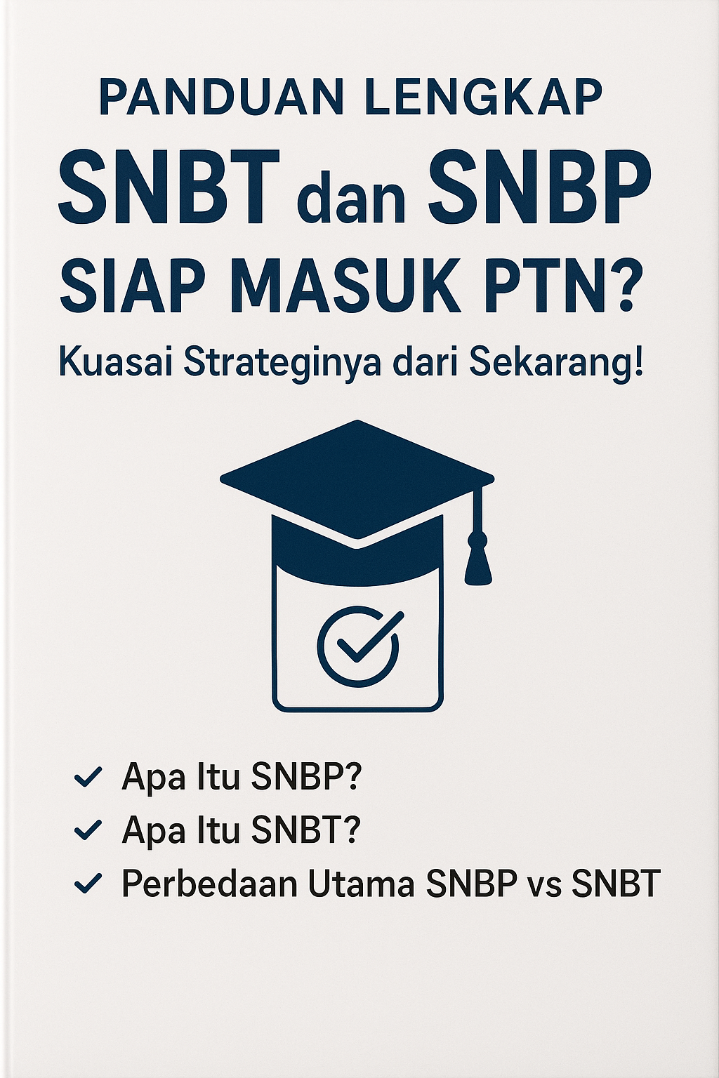 Panduan Lengkap SNBT dan SNBP Siap Masuk PTN? Kuasai Strateginya dari Sekarang!
