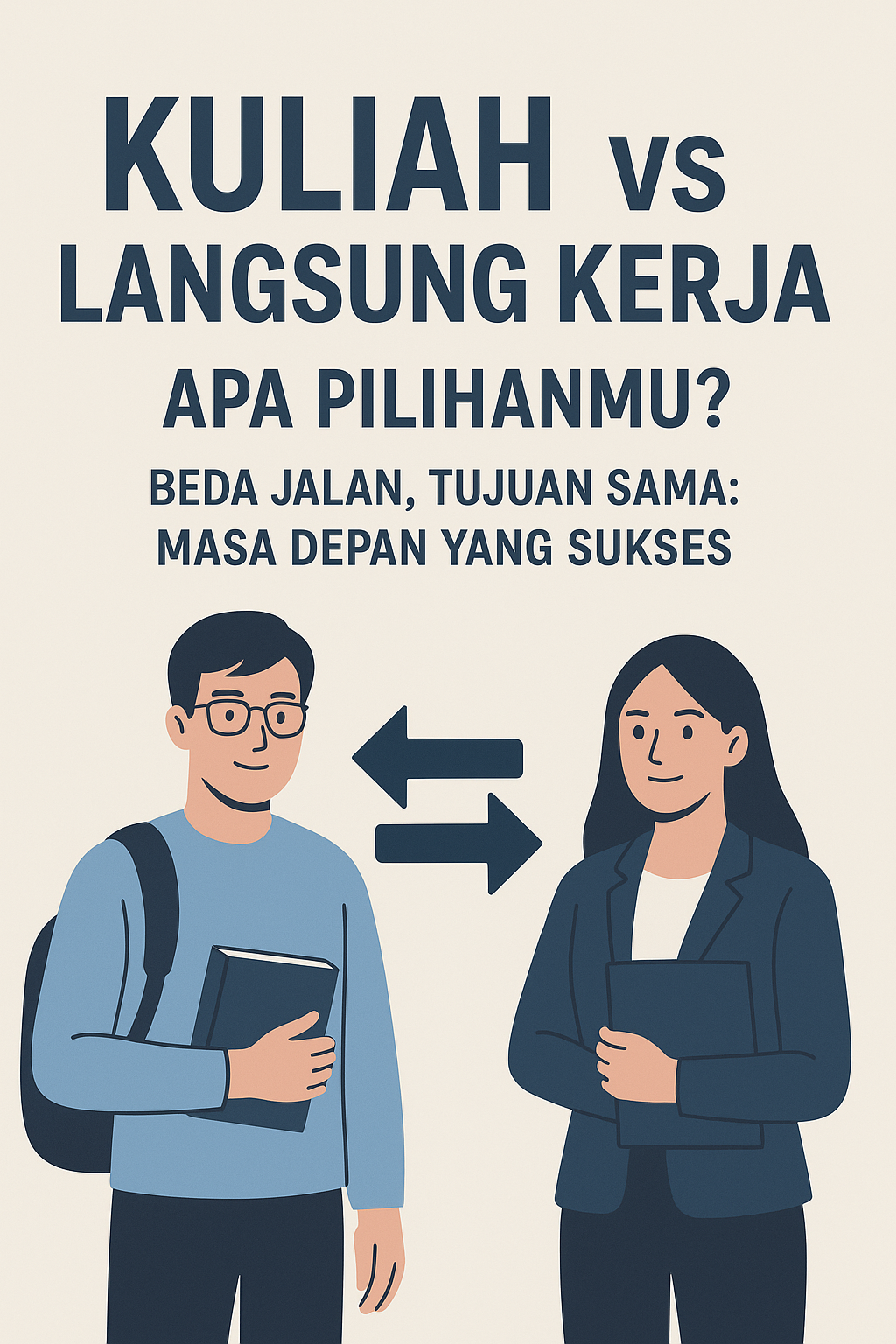 Kuliah vs Langsung Kerja - Apa Pilihanmu? Beda Jalan, Tujuan Sama: Masa Depan yang Sukses