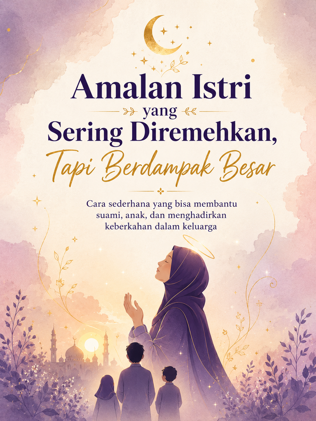 Judul utama Amalan Istri yang Sering Diremehkan, Tapi Berdampak Besar  Subjudul Cara sederhana yang bisa bantu suami, anak, dan keberkahan keluarga tanpa disadari