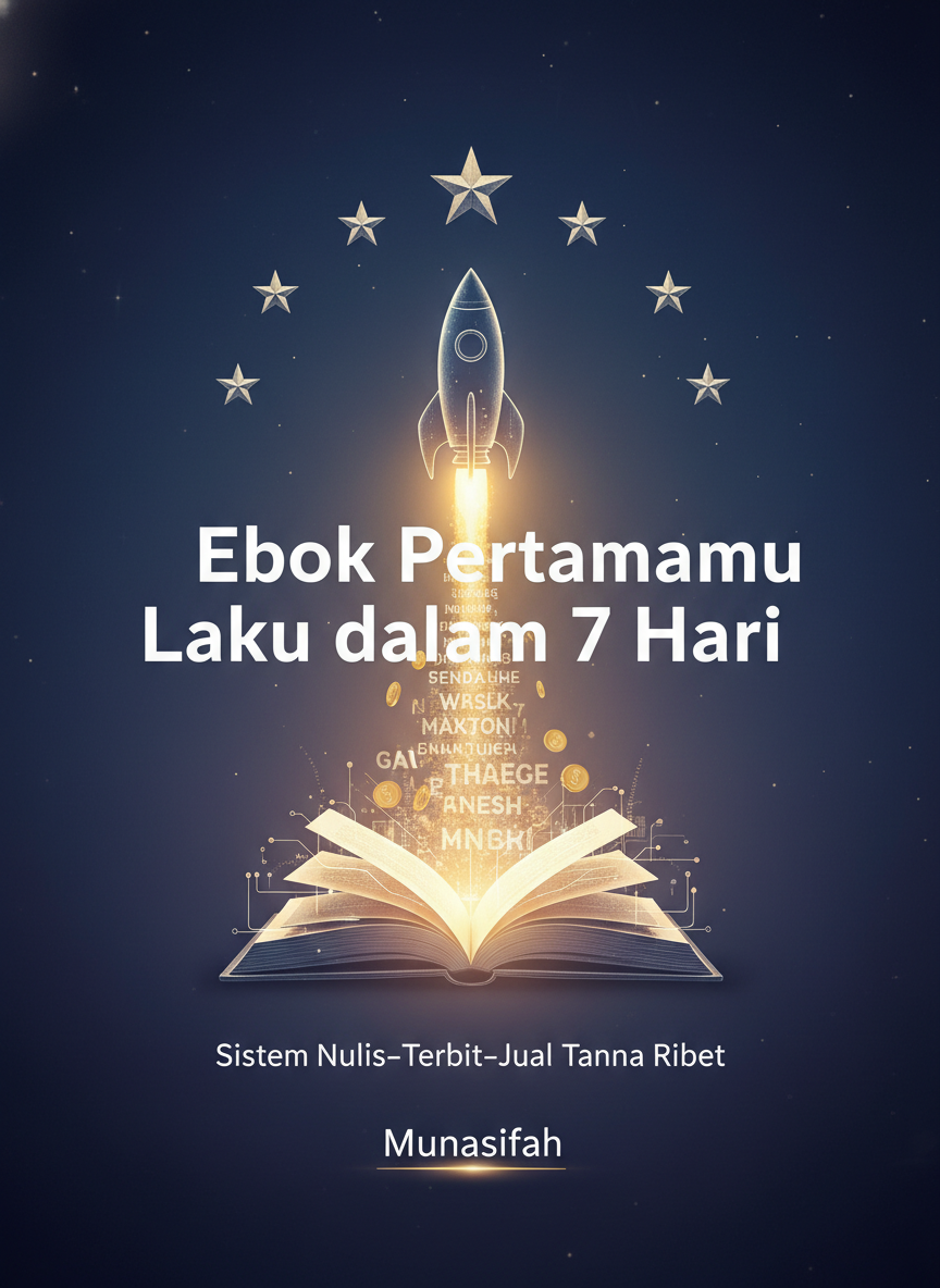 “Ebook Pertamamu Laku dalam 7 Hari: Sistem Nulis–Terbit–Jual Tanpa Ribet”
