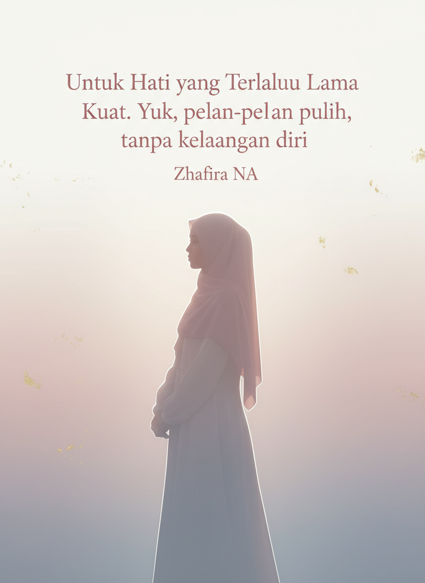 Untuk Hati yang Terlalu Lama Kuat. Yuk, pelan-pelan pulih, tanpa kehilangan diri